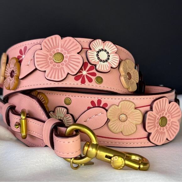 Coach Novelty Tea Rose Bag Replacement Strap Pink - Picture 1 of 6